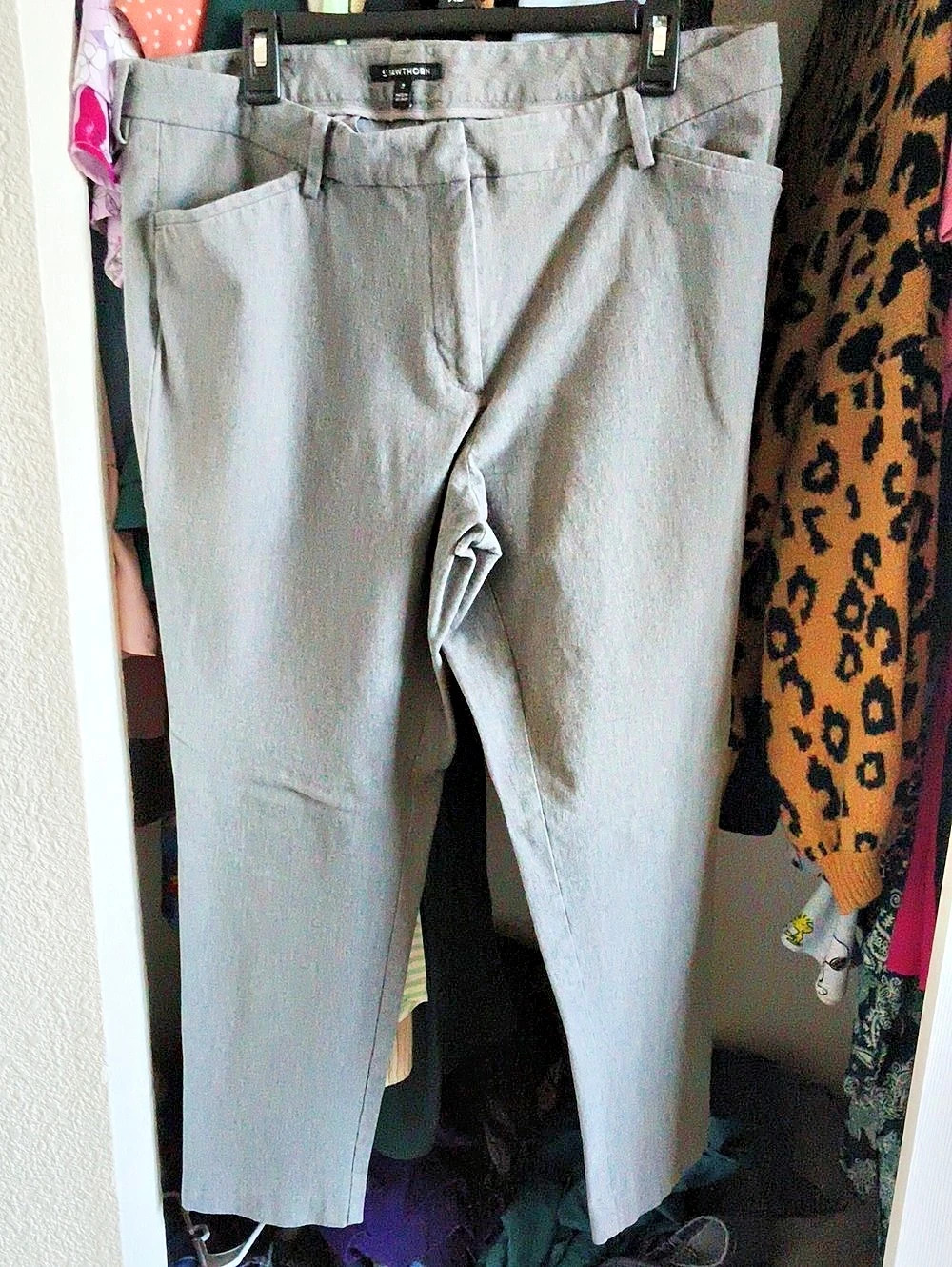 41 Hawthorn Gray Trousers Size 16 With Adjustable Hem